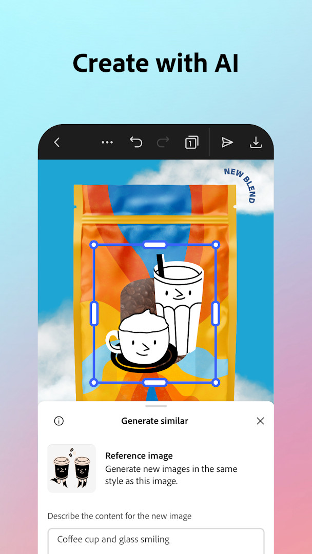 Adobe Express: AI Photo, Video brand kit with fonts and colors