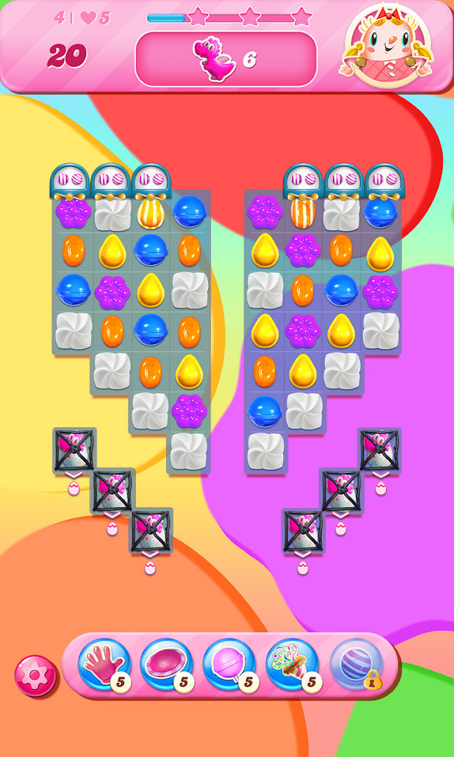 A level map showing many stages with a current position highlighted.