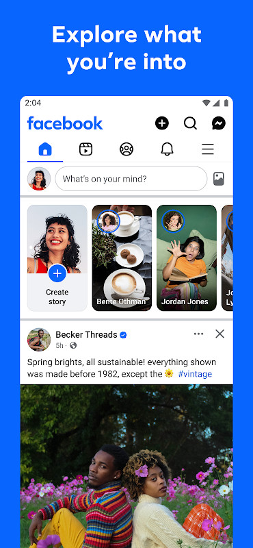 Facebook profile customization screen for choosing how you show up