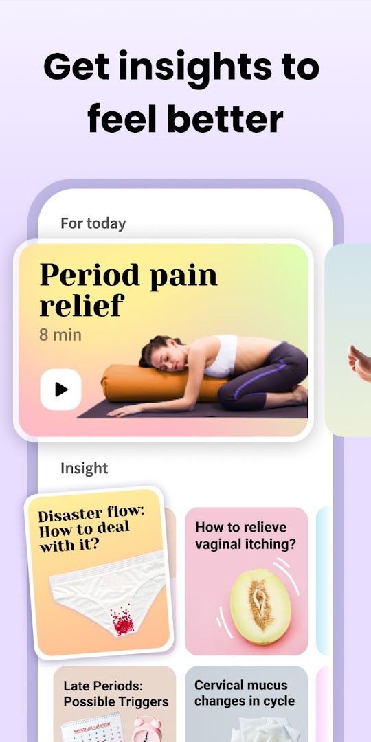 Period Calendar Period Tracker pill and period reminder notification settings