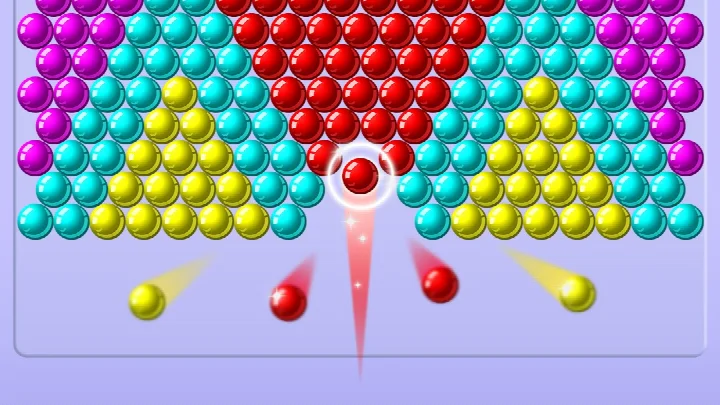 Bubble Shooter - Classic Pop colorblind mode with same-colored bubbles