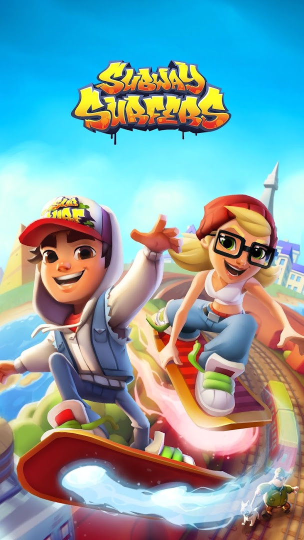 Gameplay screenshot of Jake dashing along train tracks while dodging oncoming trains