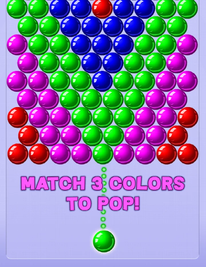 Bubble Shooter - Classic Pop bomb created by dropping 10 bubbles