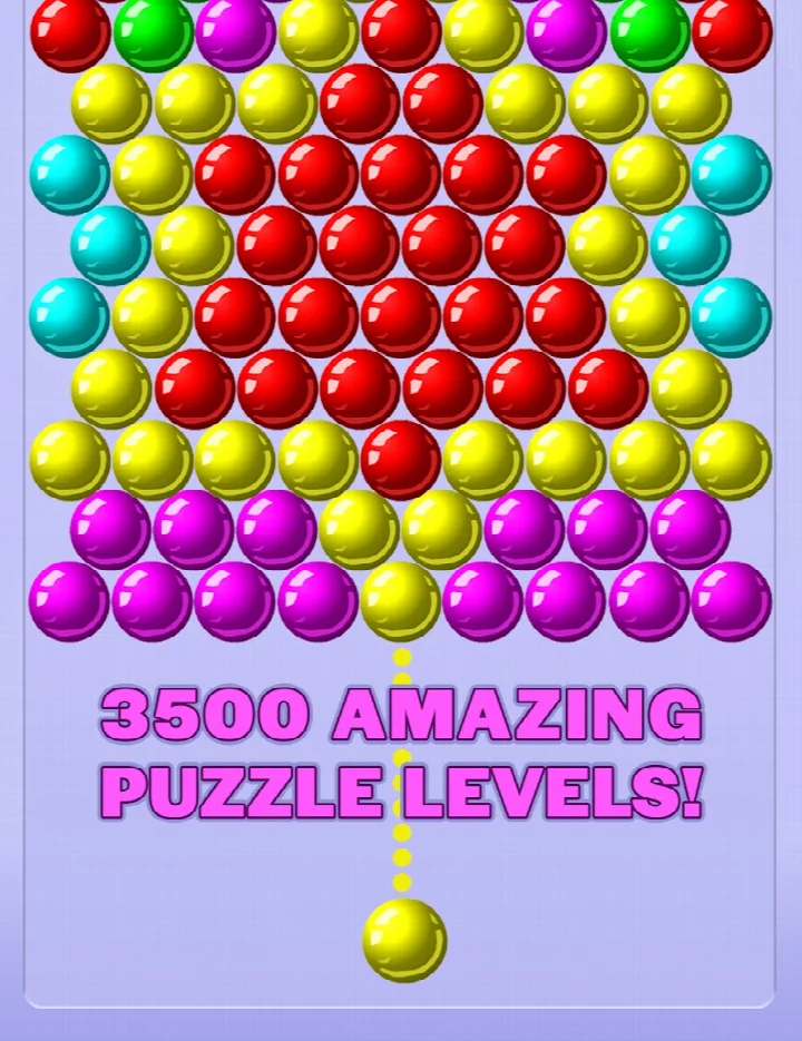 Bubble Shooter - Classic Pop classic mode level with balloons