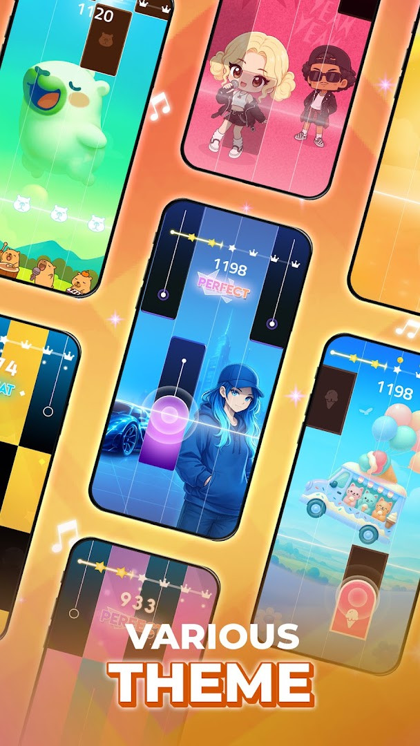 Magic Tiles 3TM - Piano Game screenshot featuring rewards and customization options.