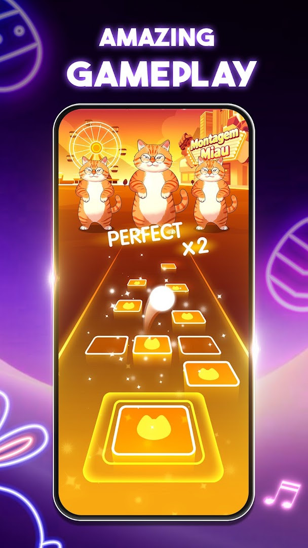 Tiles Hop Music & Ball Game song selection screen with an easier search feature