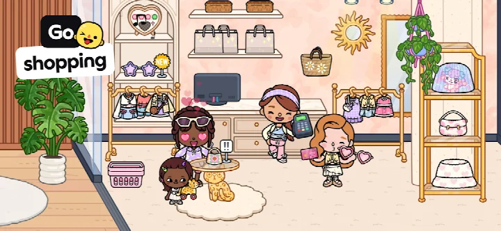Toca Boca World Home Designer mode for changing walls, furniture and colors in a room