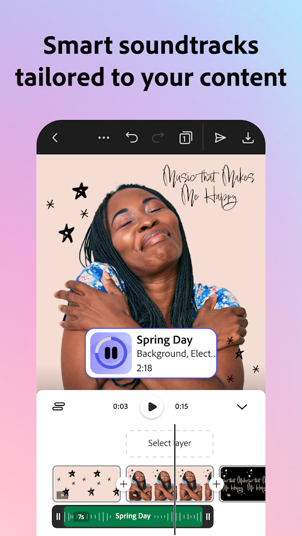 Adobe Express: AI Photo, Video background removal quick action