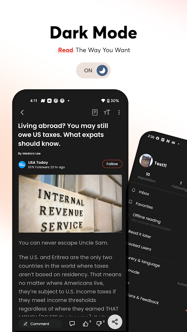 Opera News: breaking & local notification and offline reading settings for saved articles