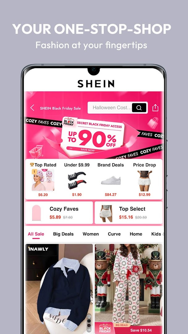SHEIN-Shopping Online daily Flash Sales screen listing discounted items
