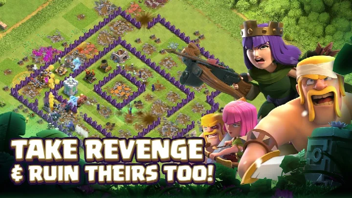 Clash of Clans single-player campaign against the Goblin King.