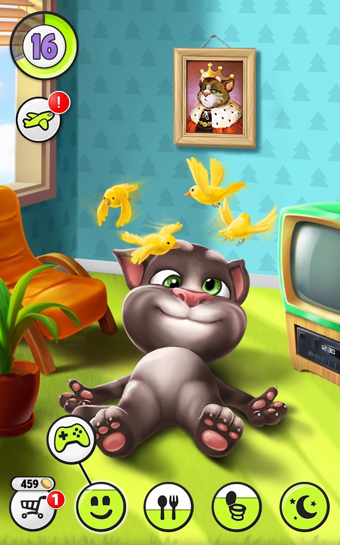 Talking Tom showing off a fresh new look in the fall update