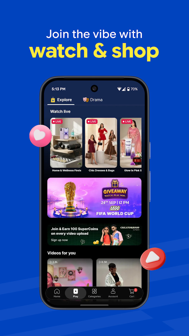 Vibes feature in Flipkart Online Shopping App for an in-store style shopping experience