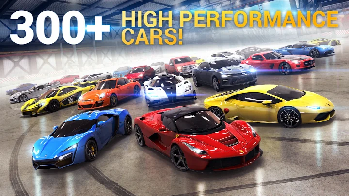 Screenshot of a high-speed race on a desert track with a sports car performing a drift.
