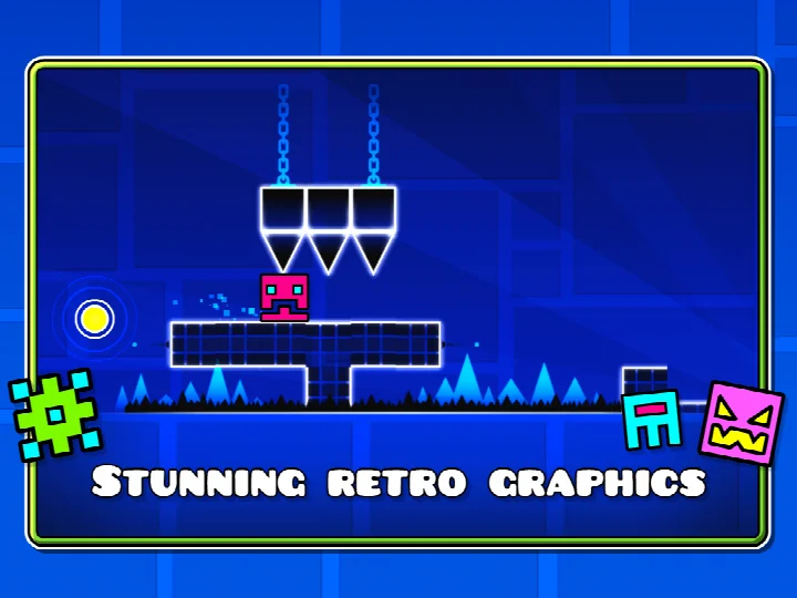 Rhythm-based action platforming with pulsing background and beat indicators