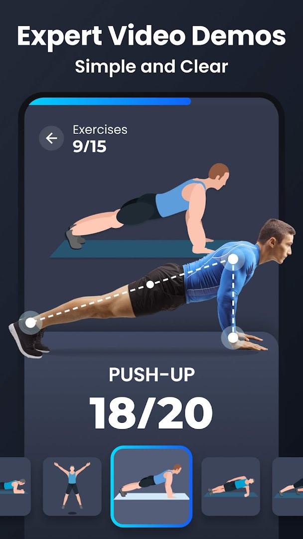 Home Workout - No Equipment weight loss program with calorie estimate display