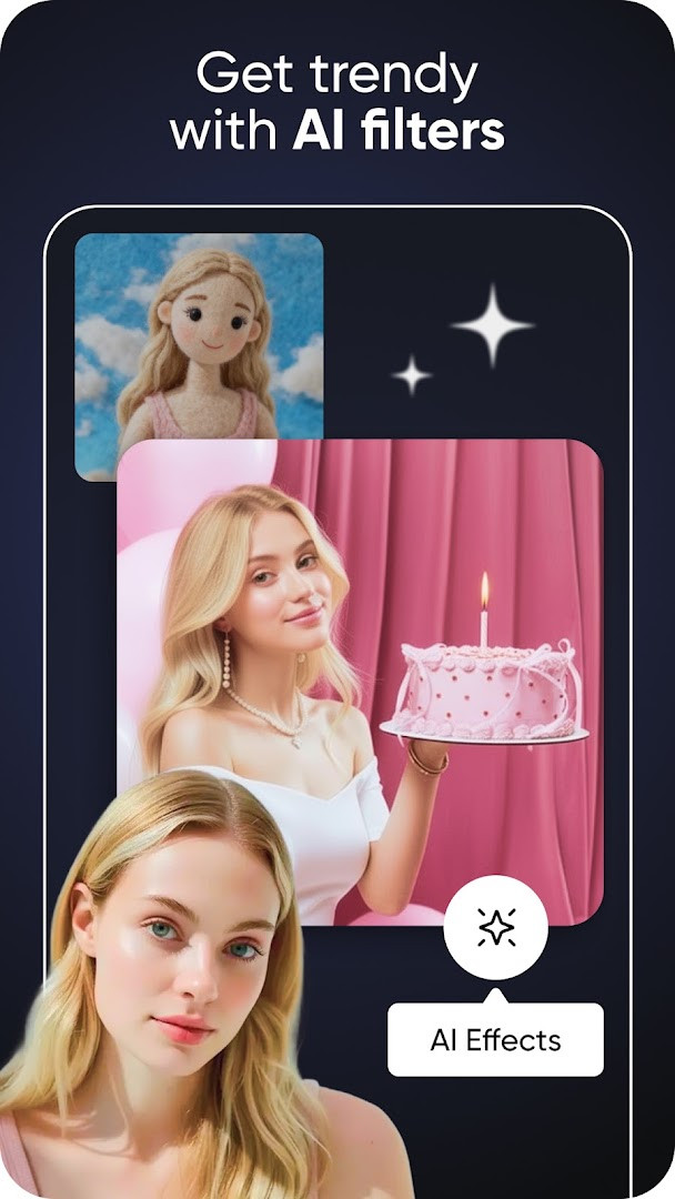 Sticker maker interface showcasing a large library and custom sticker creation options