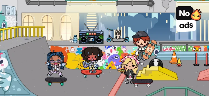 Toca Boca World Halloween event showing the Strange Masquerade Style Pack and spooky decorations