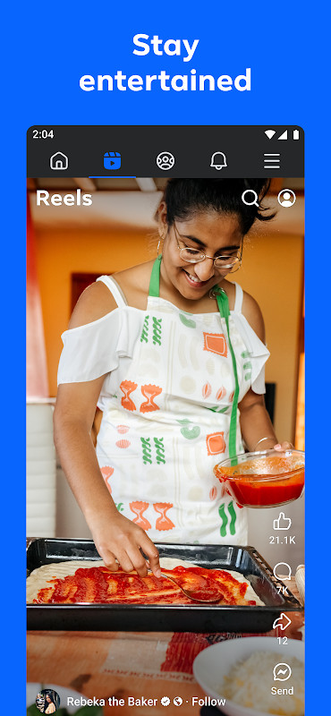 Facebook Meta AI chat screen with instant answers