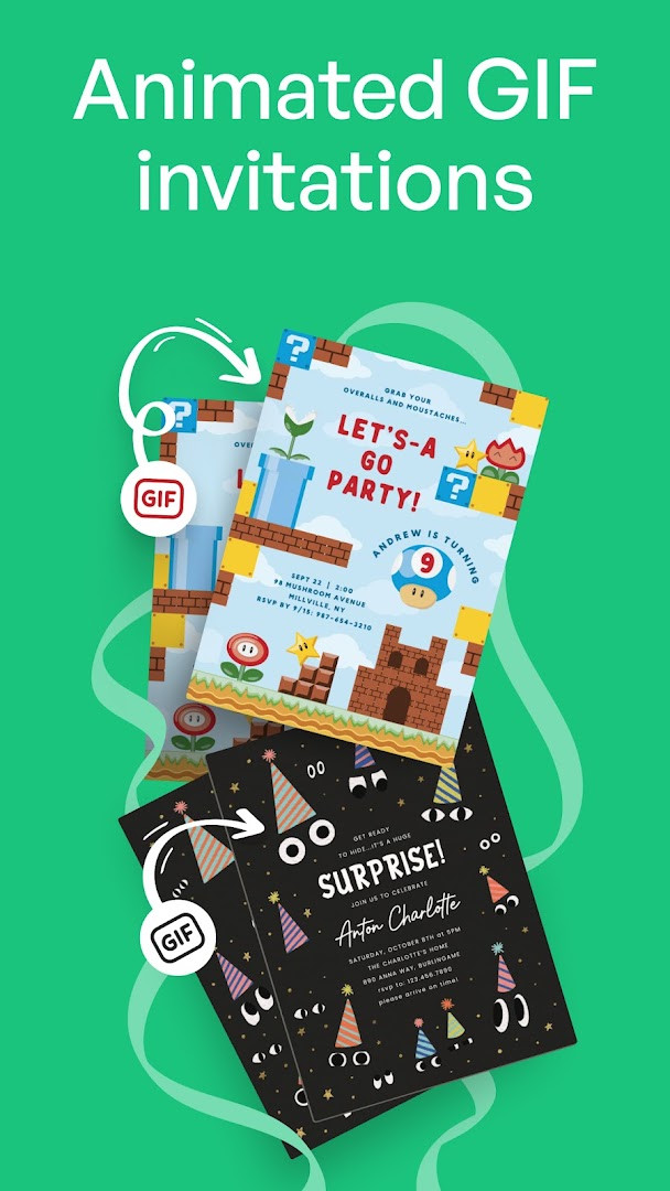 Invitation Maker: Cards & RSVP RSVP tracking with extra event details