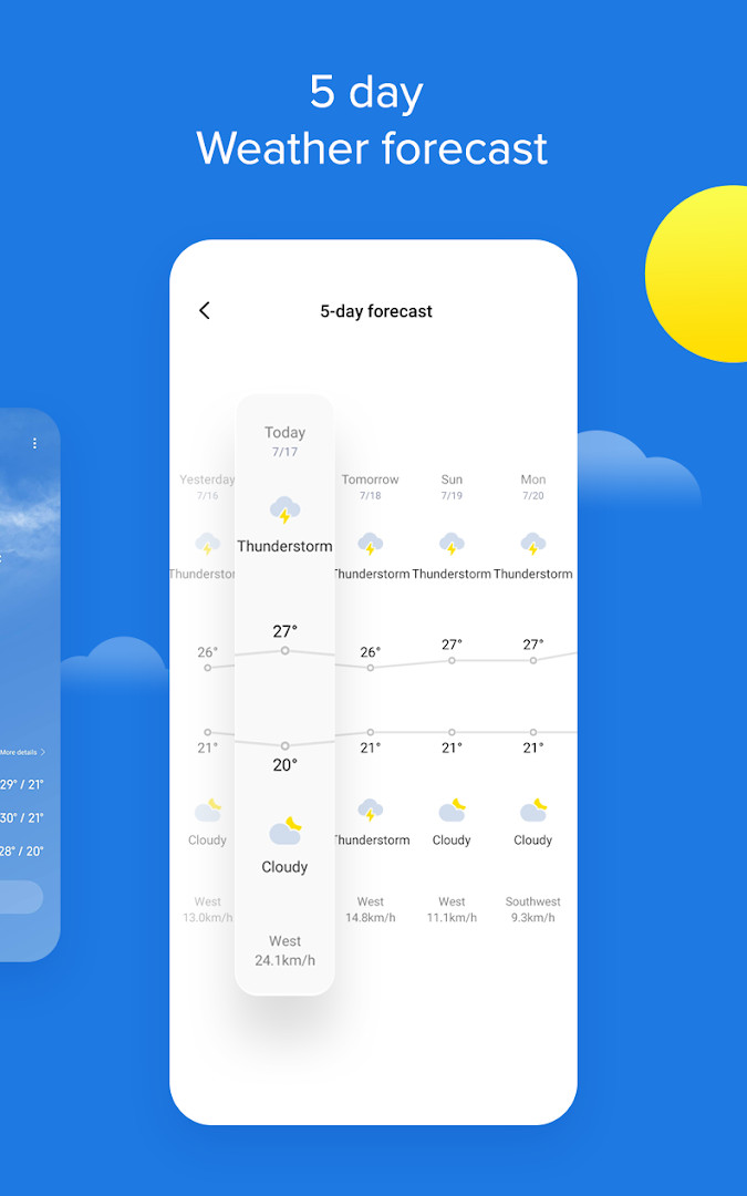 Weather - By Xiaomi city list comparing live weather across several saved locations