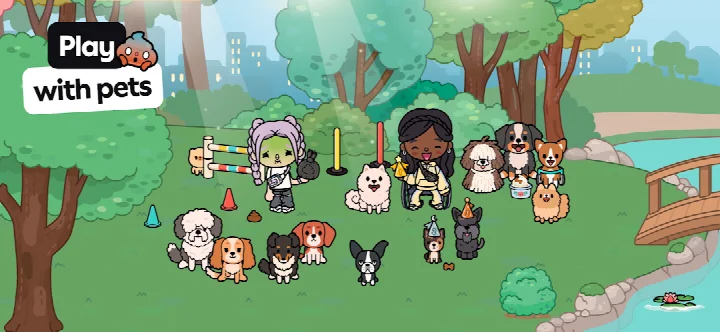 Toca Boca World location in Bop City with apartments, shops and hangouts to explore