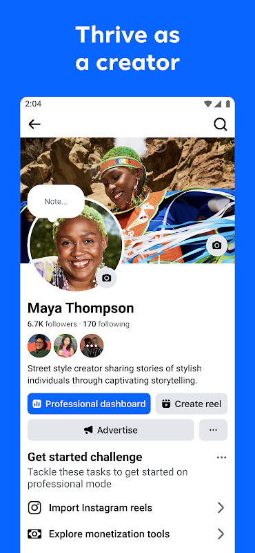 Facebook video call screen for catching up with friends