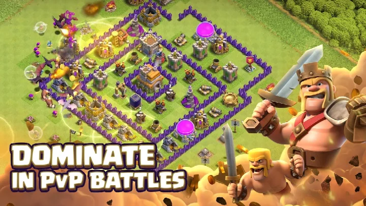 Clash of Clans army training screen showing troops and spells.