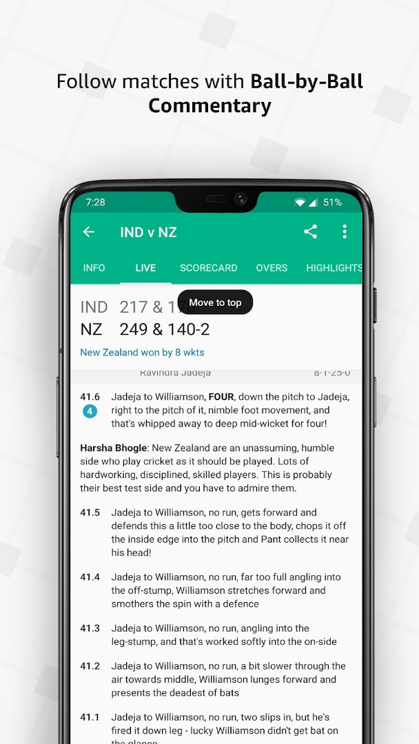 Cricbuzz notifications for live matches and breaking news