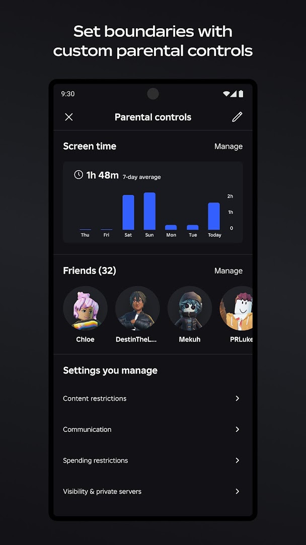 Party screen showing friends grouped together before joining a shared experience