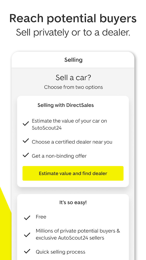 Leasing offers page with monthly payment details