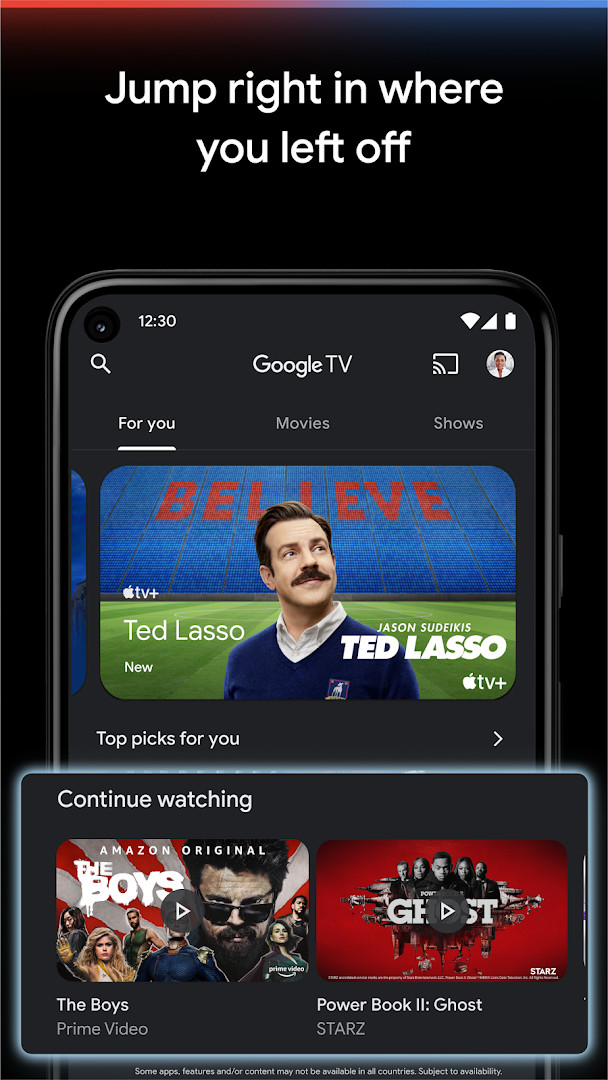 Google TV detail page for a movie with options to buy or rent.